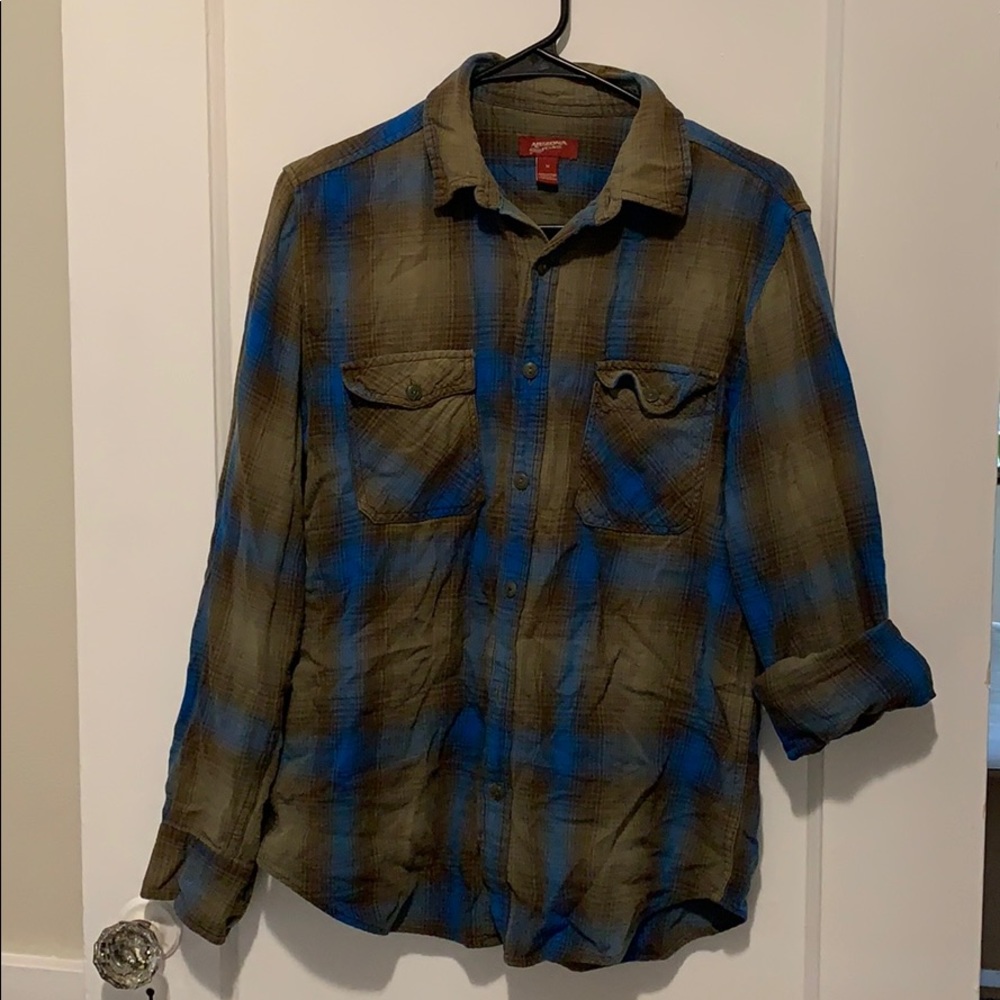 Blue and Brown Medium Flannel